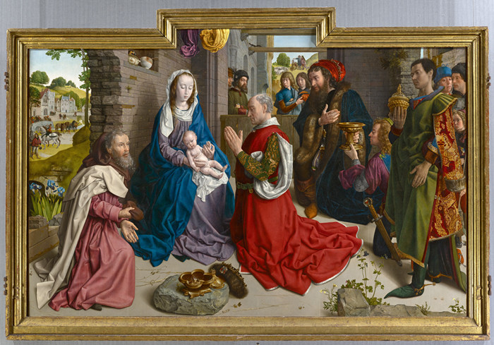 “蒙福特祭坛画”（Monforte Altarpiece / Adoration of the Magi），雨果·凡·德·古斯，约1470/75 ...